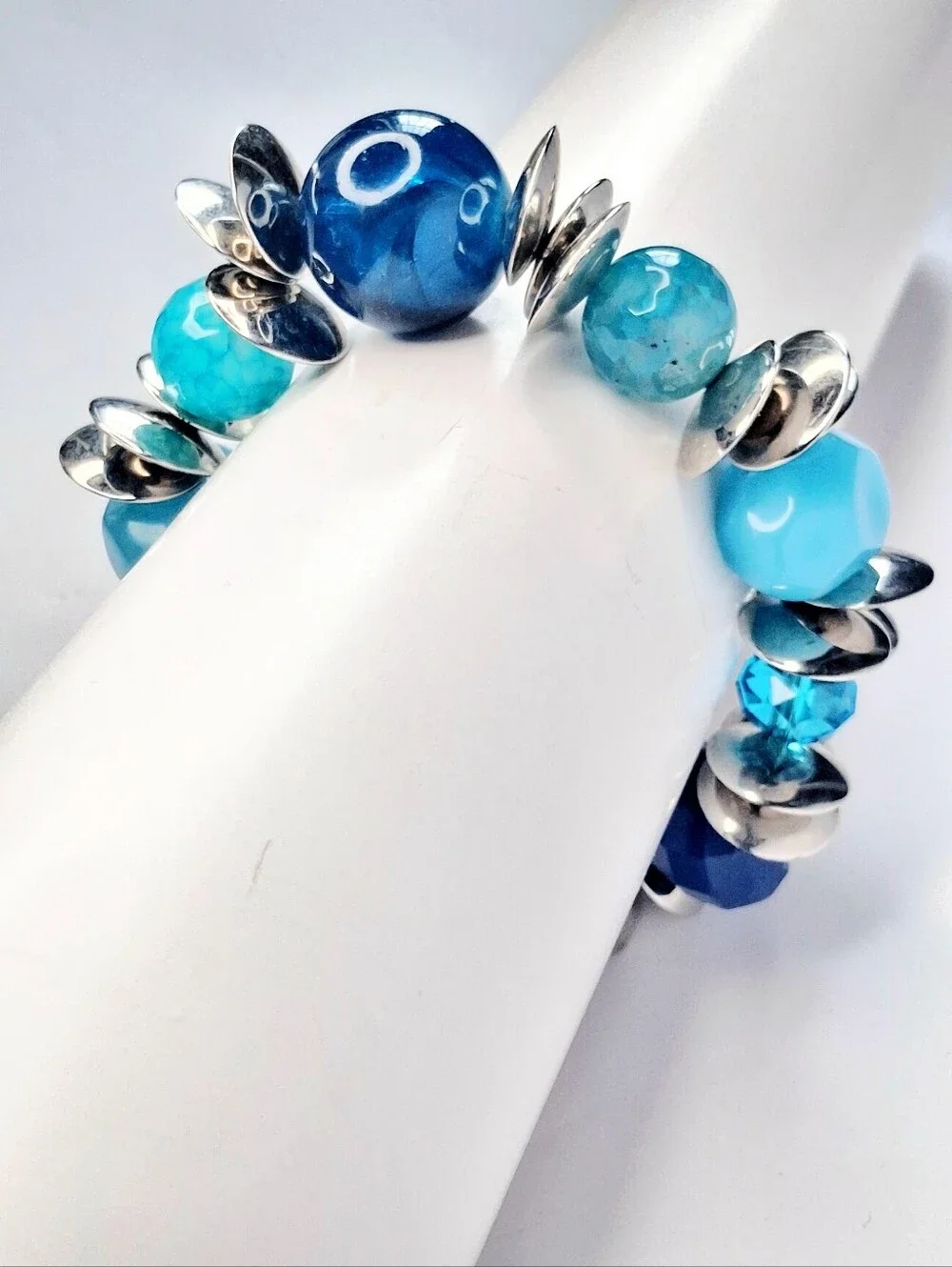 Blue Ocean Saucer-Wave Bracelet
